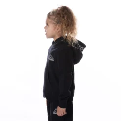 Kids Logo Covington Hoodie - Black Smoke -Kappa kappa kids sweatshirt black unknown 3 scaled