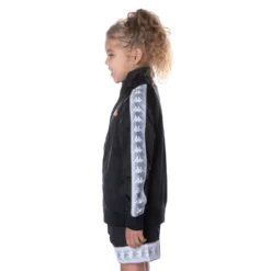 Kids 222 Banda Ganniston Track Jacket - Jet Black -Kappa kappa kids trackjacket black 341J5SWY XGX 3 scaled
