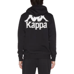 Authentic Archer Hoodie -Jet Black -Kappa kappa mens hoodie black 321N32W LNO 3