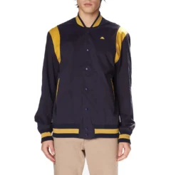 Robe Giovani Naons Varsity Jacket - Navy Yellow