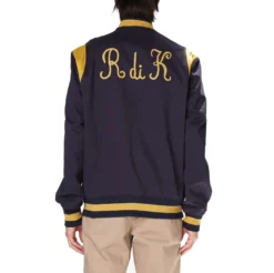 Robe Giovani Naons Varsity Jacket - Navy Yellow -Kappa kappa mens jacket blue 64115HW A07 4
