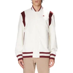 Robe Giovani Naons Varsity Jacket - White Red