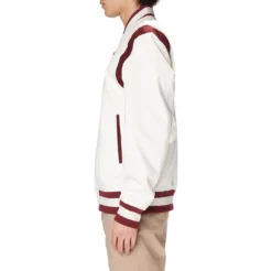 Robe Giovani Naons Varsity Jacket - White Red -Kappa kappa mens jacket white 64115HW A09 3