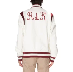 Robe Giovani Naons Varsity Jacket - White Red -Kappa kappa mens jacket white 64115HW A09 4