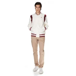 Robe Giovani Naons Varsity Jacket - White Red -Kappa kappa mens jacket white 64115HW A09 5