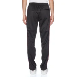 Logo Tape Flow Trackpants - Black Jet -Kappa kappa mens pants black 321Q26W A0D 3
