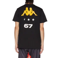 Authentic Gael T-Shirt - Jet Black -Kappa kappa mens shirt black 311H78W LNO 3