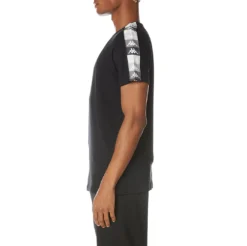 Authentic Artemis T-Shirt - Black Jet -Kappa kappa mens shirt black 381M7YW G9Z 3