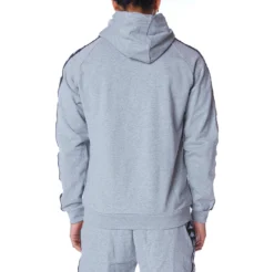 222 Banda Hurtado 2 Hoodie - Grey Black -Kappa kappa mens sweater grey 311BGMW A4F 4