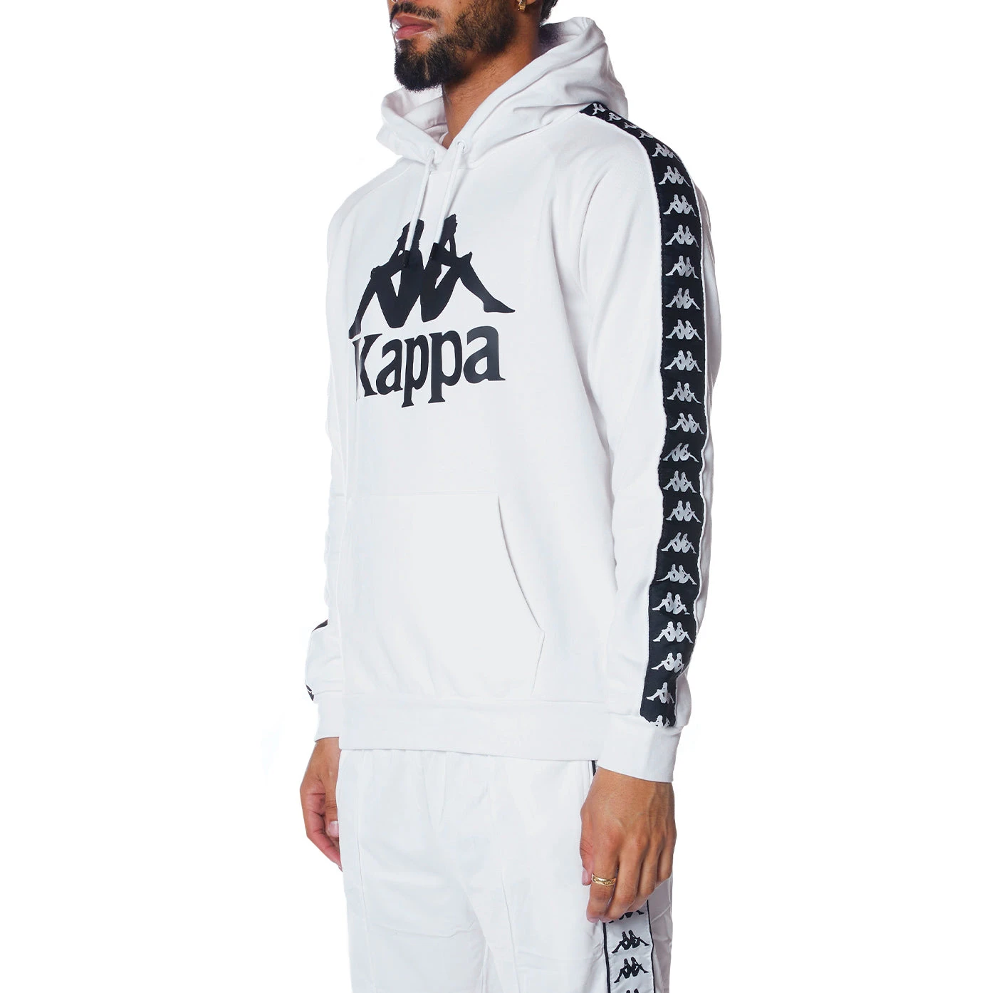 222 Banda Hurtado 2 Hoodie - White Black 2 222 Banda Hurtado 2 Hoodie - White Black - Image 2