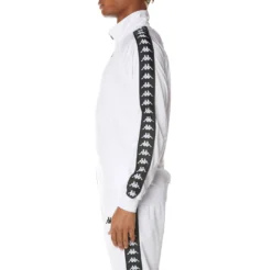 222 Banda Anniston Track Jacket - White Black -Kappa kappa mens trackjacket white 3502050 J62 3