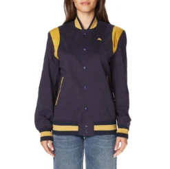 Robe Giovani Naons Varsity Jacket - Navy Yellow -Kappa kappa womens jacket blue 64115HW A07 1