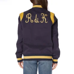 Robe Giovani Naons Varsity Jacket - Navy Yellow -Kappa kappa womens jacket blue 64115HW A07 4