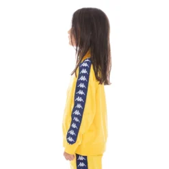 Kids 222 Banda Anniston Track Jacket -Kappa summer yellow with blu0 scaled