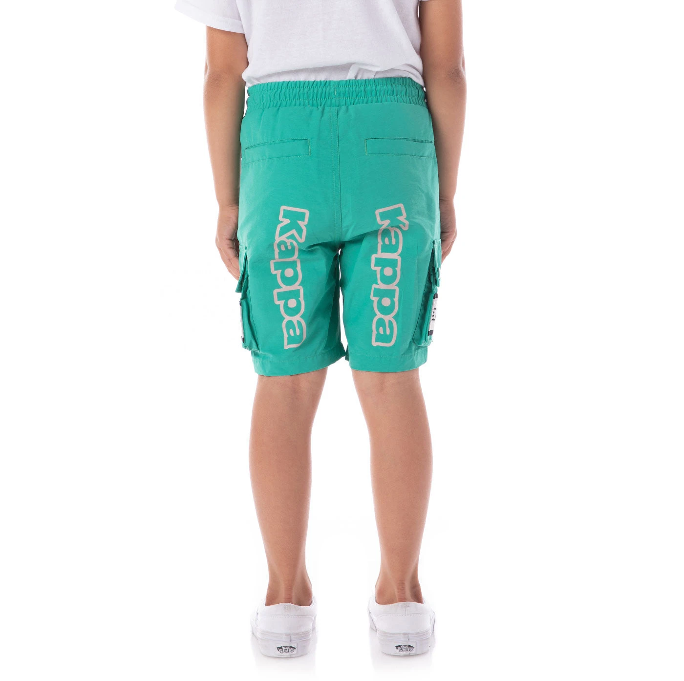Kids Logo Tape Esso Cargo Shorts - Teal 4 Kids Logo Tape Esso Cargo Shorts - Teal - Image 4
